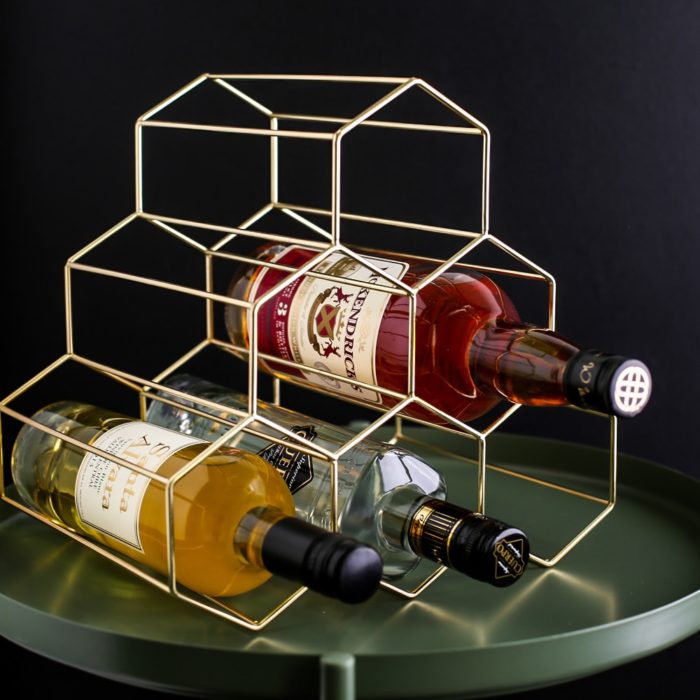 Nordic Geometric Wine Rack