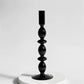 Midnight Black Glass Taper Candle Holder & Vase Collection - Western Nest, LLC