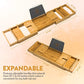 Luxury Expandable Bamboo Spa Bathtub Caddy - Western Nest, LLC