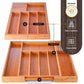 Adjustable Bamboo Silverware Drawer Organizer with Two Removable Knife Blocks - Western Nest, LLC