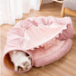 Cherry Blossom Cat Tunnels with Removable Cat Bed