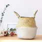 Straw Flower Planter & Storage Baskets