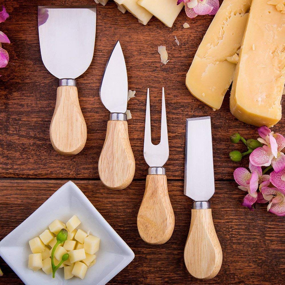 Bamboo Cheese Board and Knife Set - Western Nest, LLC