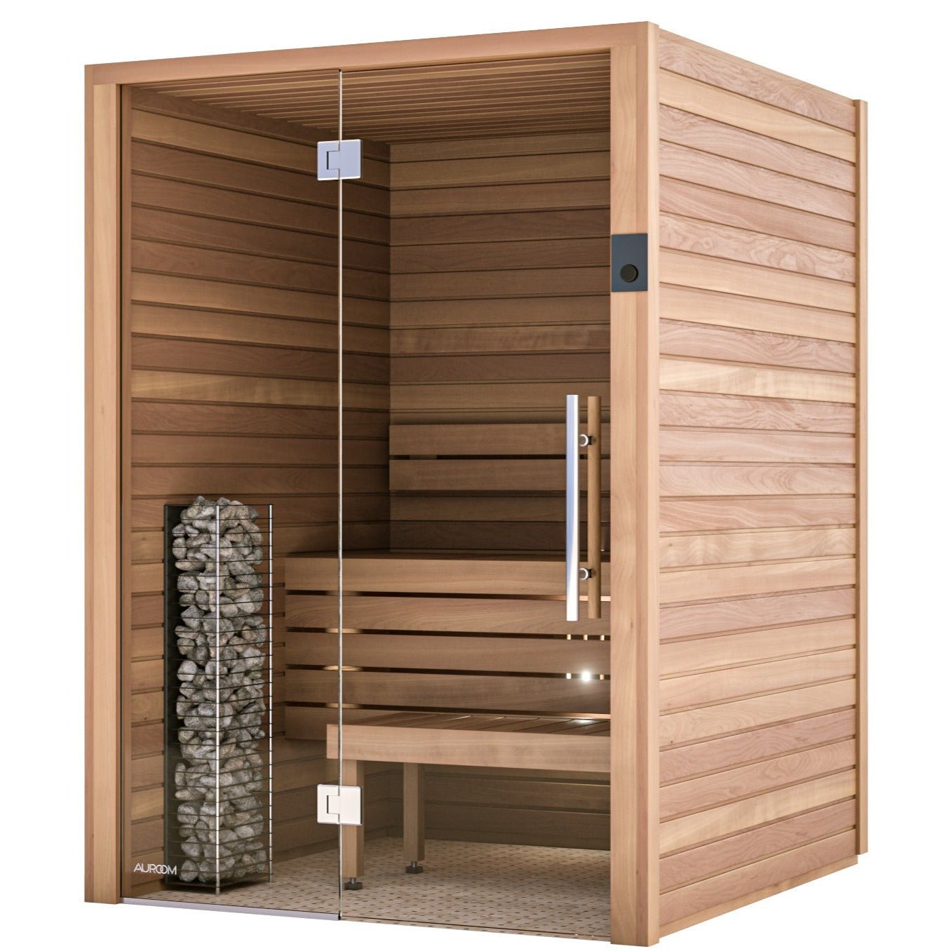 auroom-cala-glass-3-person-indoor-cabin-sauna-kit-thermo-aspen