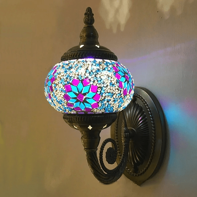 Philomena - Handmade Mosaic Glass Lantern - Western Nest, LLC
