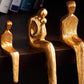 Golden Family Statue Set