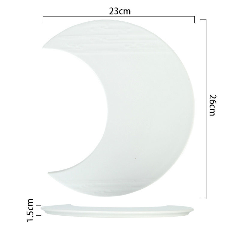 Kamar Half Moon ceramic Plate - Western Nest, LLC