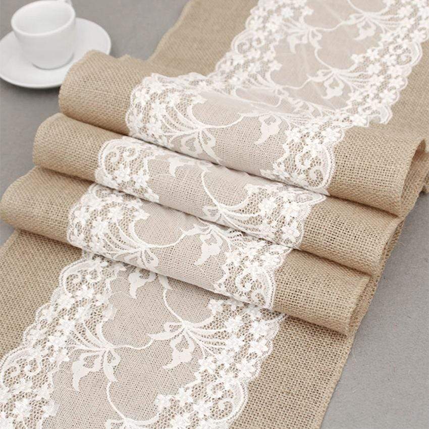Lace Jute Table Runner