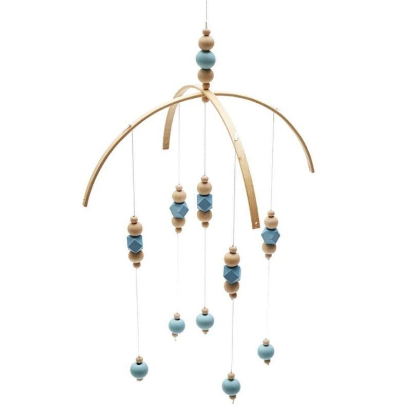 Nordic Hanging Mobile with Wooden Beads for Nursery - Western Nest, LLC