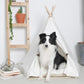 Modern Boho Dog Teepee with Plush Dog Bed Cushion - Western Nest, LLC