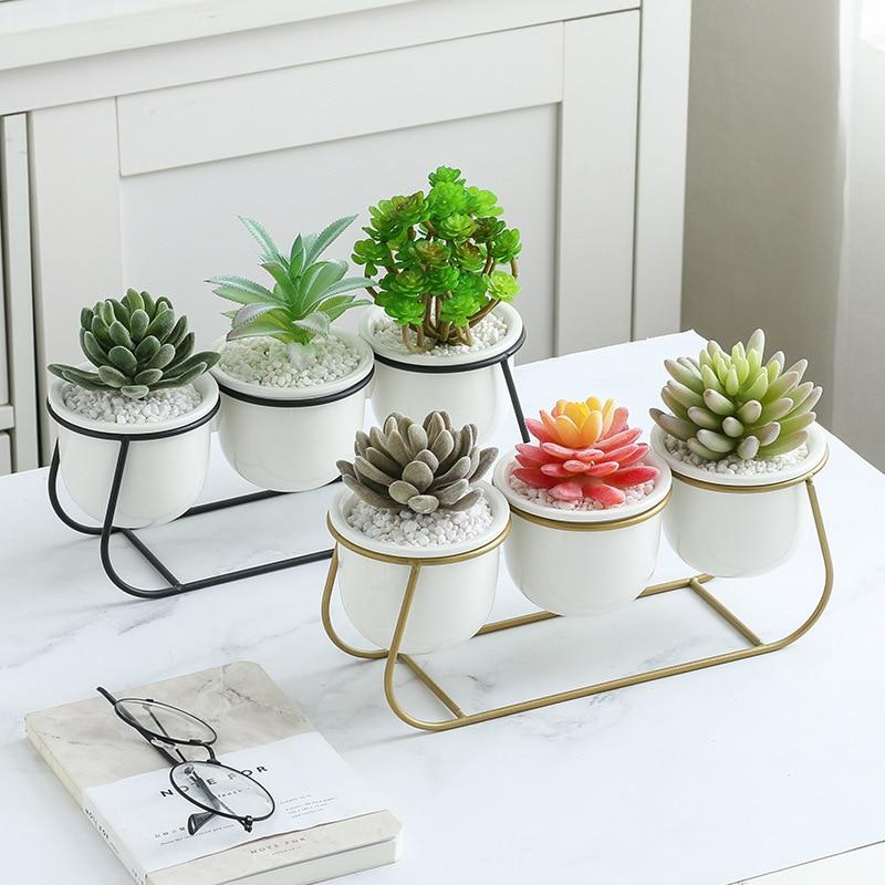 Daja - Modern White Ceramic Flower Pots - Western Nest, LLC