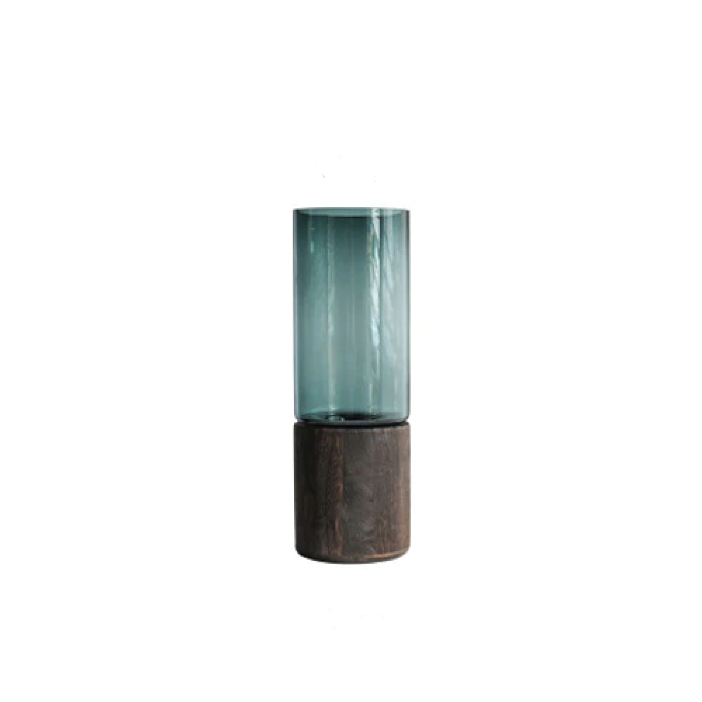 Serenity Wood Base Vases - Western Nest, LLC