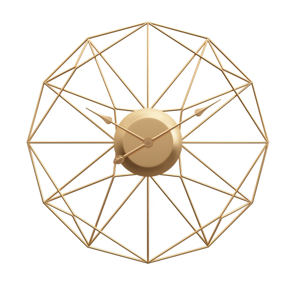 Hansel Geometric Golden Wall Clock