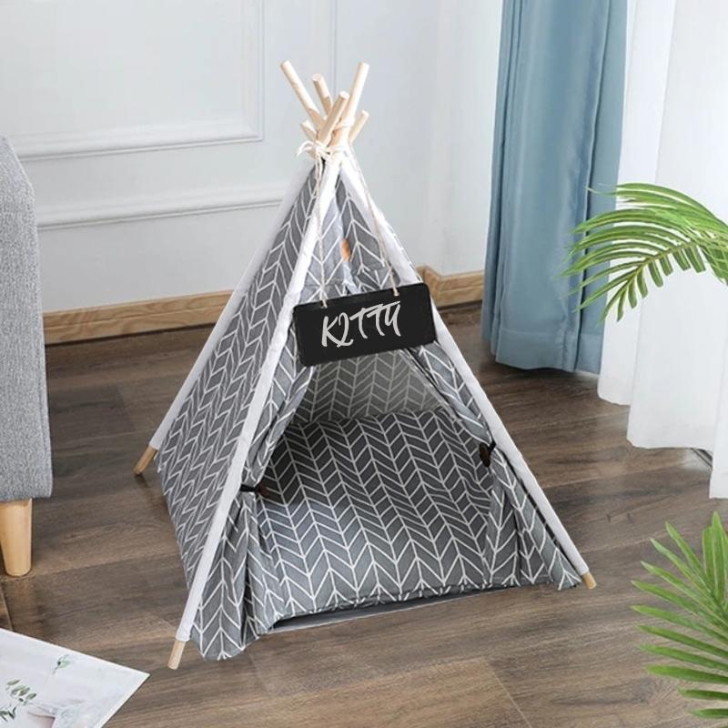 Portable Cat Teepee with Soft Cat Bed Collection - Western Nest, LLC