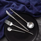 Silver 24-Piece Dinnerware Cutlery Set