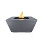 The Outdoor Plus 50" Redan GFRC Concrete Square Natural Gas Fire Pit OPT-RDN50-ASH-NG