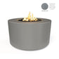 The Outdoor Plus 42" Florence GFRC Concrete Round Natural Gas Fire Pit OPT-FL4224-ASH-NG