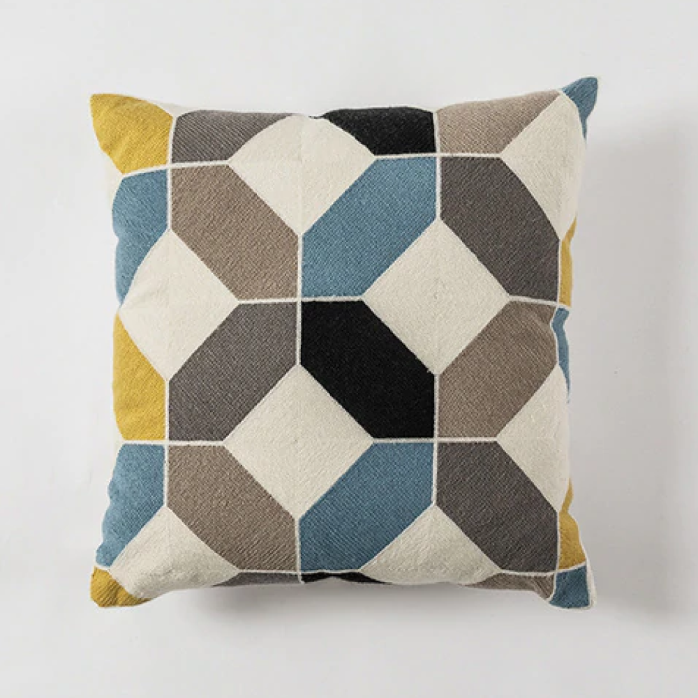 Circles and Stripes Abstract Pillow Cover