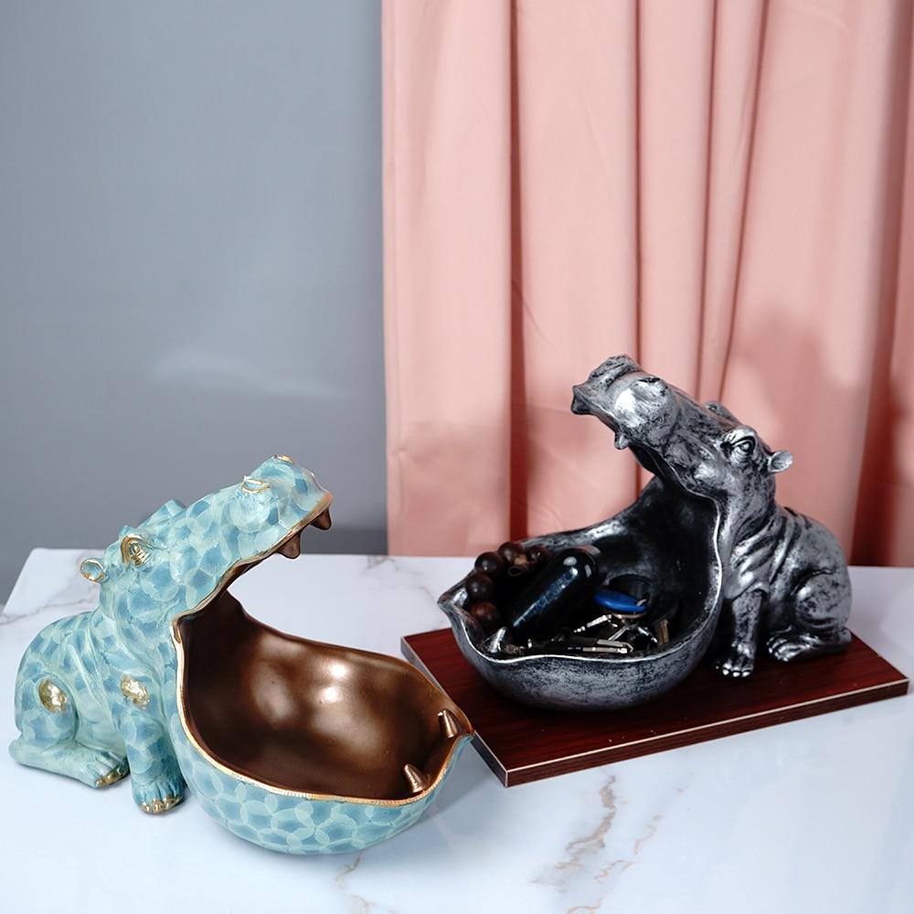 Hippo Figurines Storage Basket - Western Nest, LLC