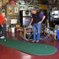 the big moss augusta v2 putting green shown in the garage