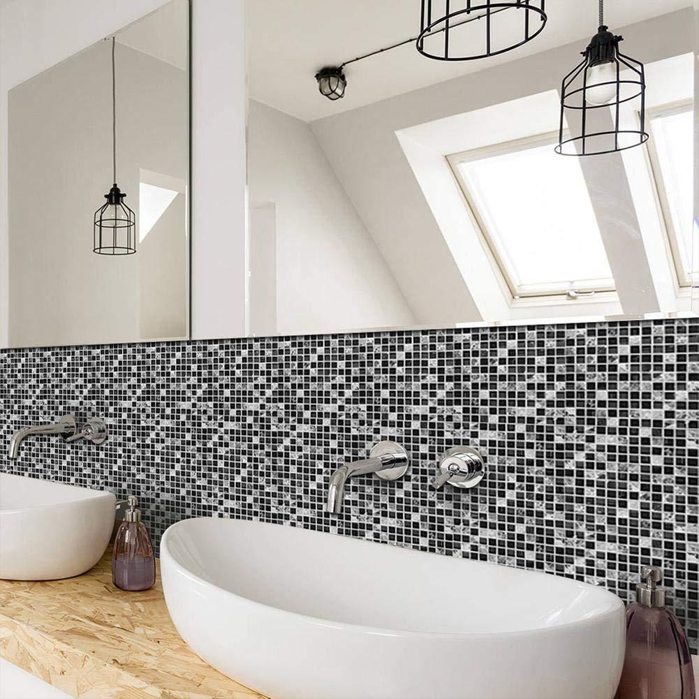 Black and White Mosaic Designer Tile Decals - Western Nest, LLC