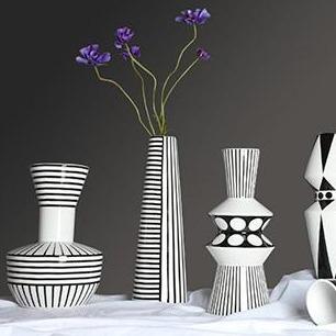 Black Meets White Ceramic Vases - Western Nest, LLC