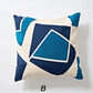 Symphony in Blue Abstract Geometric Pillow Cover - Western Nest, LLC