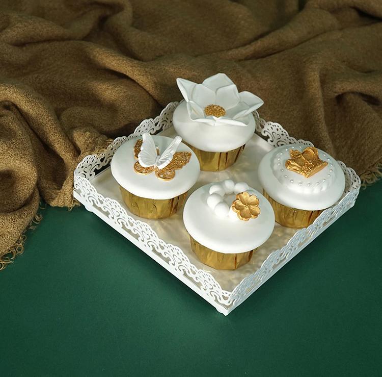 Sylvie Square Dessert Trays