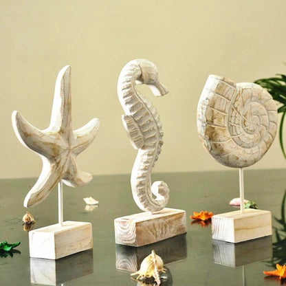 Coastal Handmade Wooden Sea Ornaments