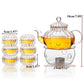 Crystal Clear Glass Teapot Set