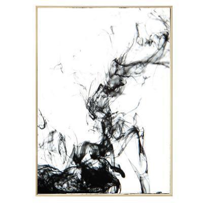 Dynamic Abstract Black-Ink Canvas Print Collection