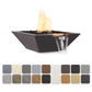 Fire and Water Bowl Match Lit / Natural Gas / Ash The Outdoor Plus 30" Maya GFRC Concrete Square Fire & Water Bowl