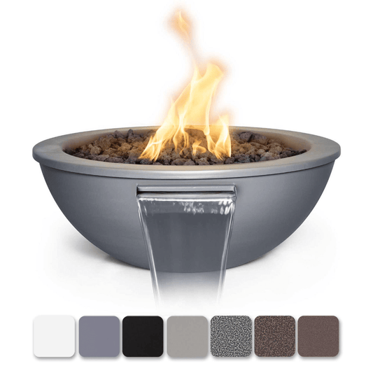 Fire and Water Bowl Match Lit / Natural Gas / Black Copy of The Outdoor Plus 24" Cazo Powder Coated Steel Round Fire & Water Bowl