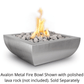 Fire and Water Bowl Stainless Steel / Match Lit / Natural Gas The Outdoor Plus 30" Avalon Hammered Copper & Stainless Steel Square Fire Bowl