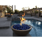 Fire and Water Bowl The Outdoor Plus 27" OPT-RFW Series Sedona GFRC Match Lit Round Fire and Water Bowl