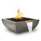 Fire and Water Bowl The Outdoor Plus 30" Avalon GFRC Concrete Square Fire & Water Bowl