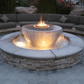 Fire and Water Bowl The Outdoor Plus 38" Sedona GFRC 360 Degree Spill Round Fire and Water Bowl