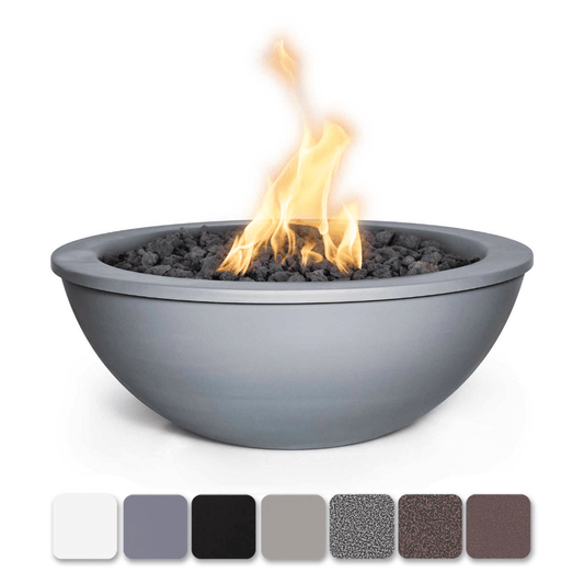 Fire Bowl Match Lit / Natural Gas / Black The Outdoor Plus 27" Sedona Powder Coated Steel Round Fire Bowl