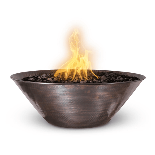 Fire Bowl The Outdoor Plus 31" Remi Hammered Copper Round Fire Bowl