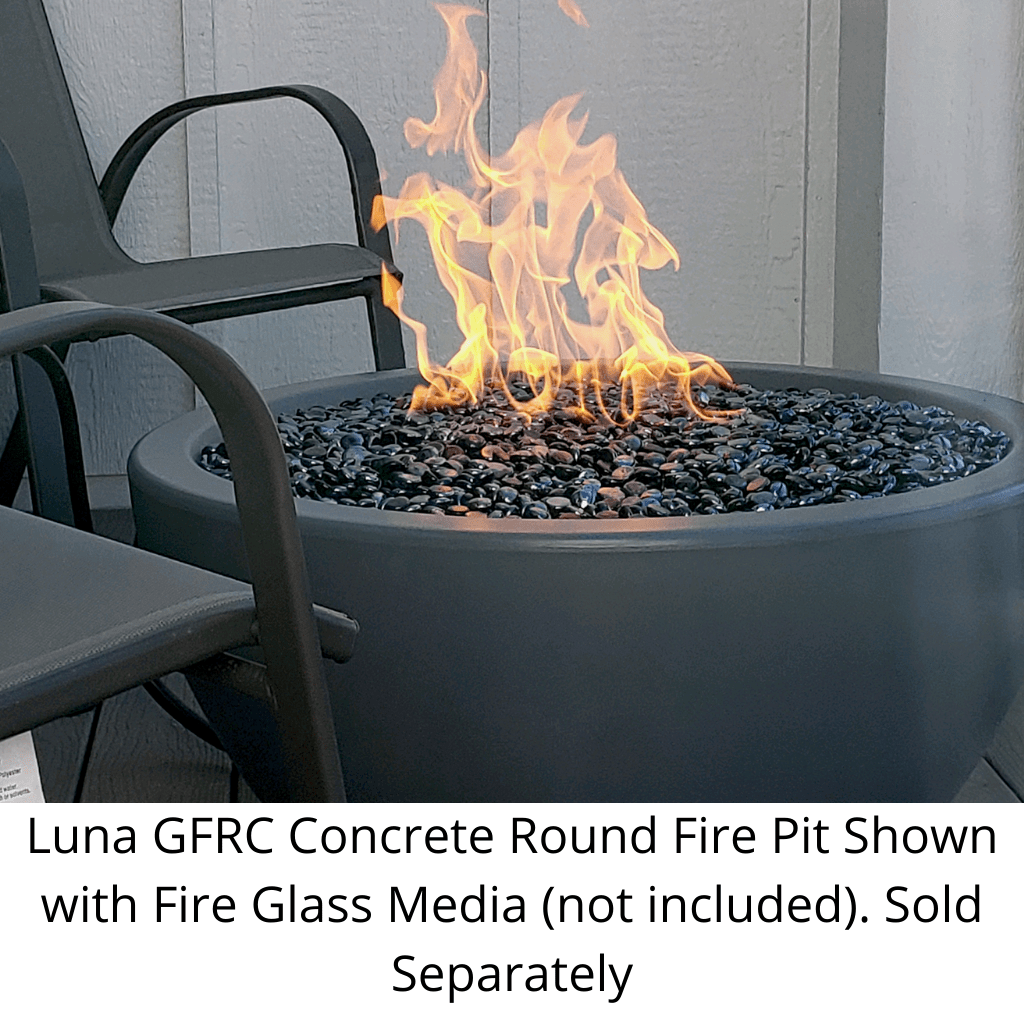 Fire Pit Copy of The Outdoor Plus 38" Luna GFRC Concrete Round Natural Gas Fire Pit