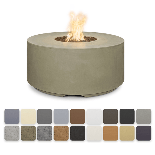 Fire Pit The Outdoor Plus 46" Florence GFRC Concrete Round Natural Gas Fire Pit