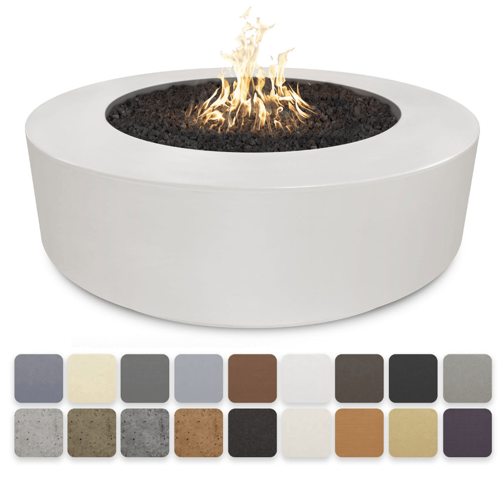 Fire Pit The Outdoor Plus 54" Florence GFRC Concrete Round Natural Gas Fire Pit