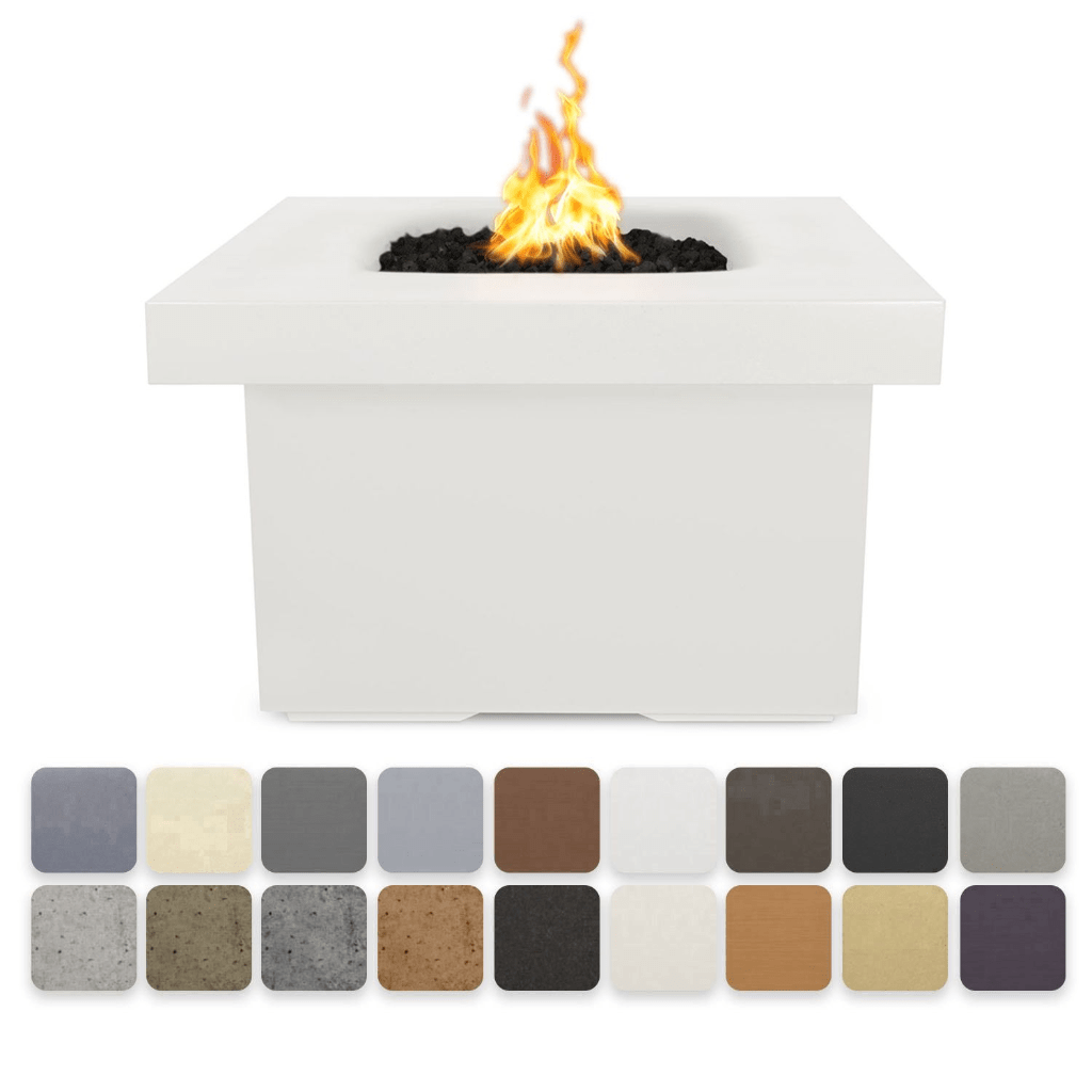 Fire Table The Outdoor Plus 36" Ramona GFRC Concrete Square Natural Gas Fire Pit Table