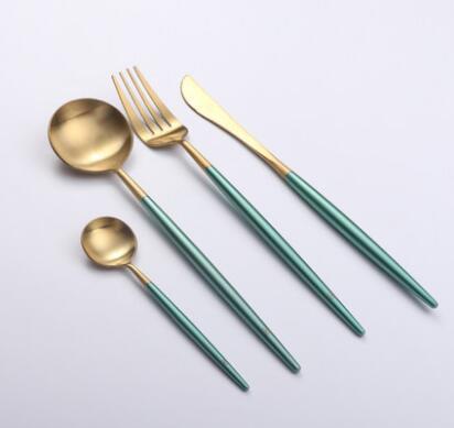 Gold and Turquoise Dinnerware Cutlery Set - Western Nest, LLC
