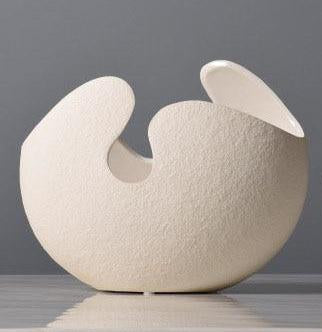 Hani White Cracked Egg Vases - Western Nest, LLC