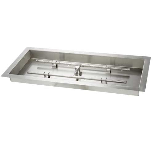 HPC 30” x 12” Stainless Steel Rectangle Pan H-Burners 30X12SS-H