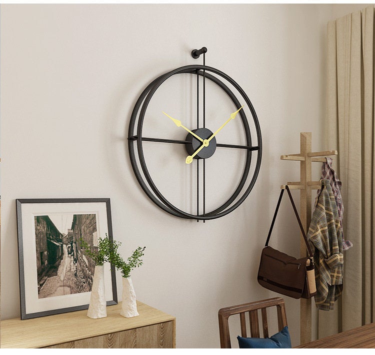 Arianna Big Round Iron Wall Clock - Western Nest, LLC