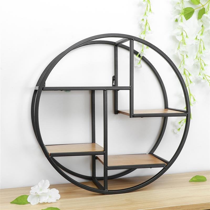 Round Iron-Wood Shelf - Western Nest, LLC