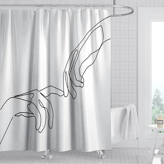 Lanford Linear Art Shower Curtains - Western Nest, LLC