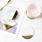 Luxury Marble Grain and Gold Plating Ceramic Coaster Set - Western Nest, LLC